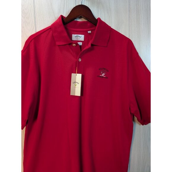 Callaway Polo Shirt Mens Large Red Performance Golf Sport Embroidered New - Picture 2 of 8